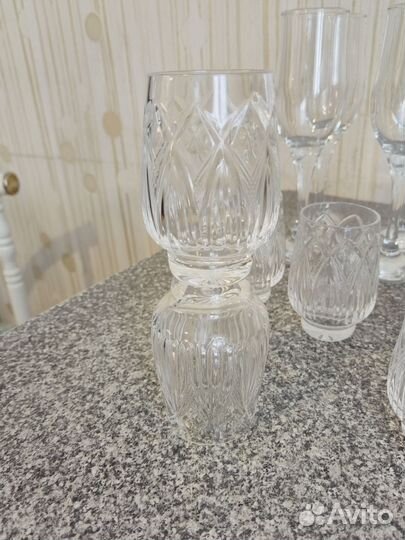 Хрустальные рюмки и цветное стекло СССР