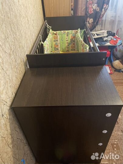 Детская кроватка трансформер с комодом