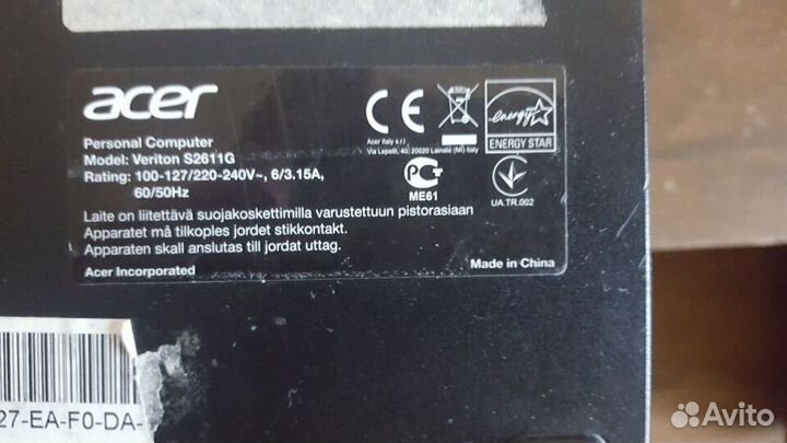 Системный блок acer S2611G