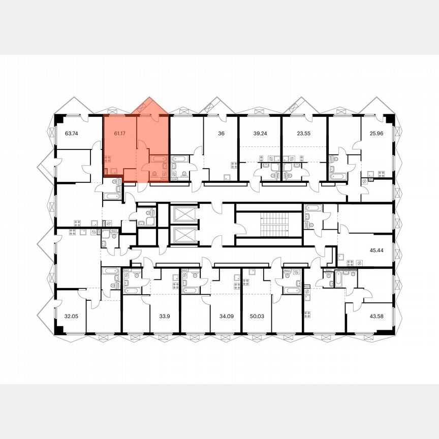 1-к. квартира, 36 м², 20/20 эт.