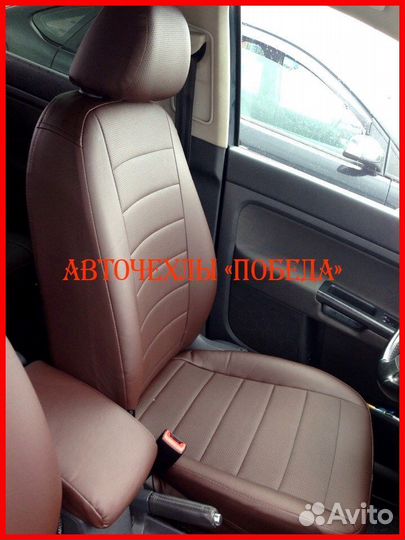 Чехлы Volkswagen Golf+ Plus из экокожи шоколадные