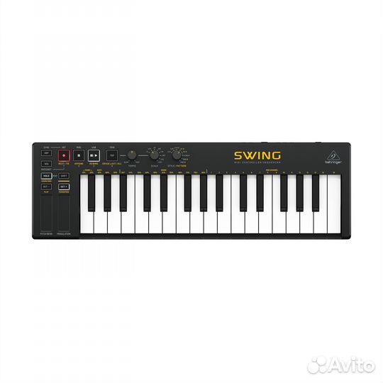 Behringer swing, USB midi контроллер, 32 клавиши, 64-шаговый секвенсор
