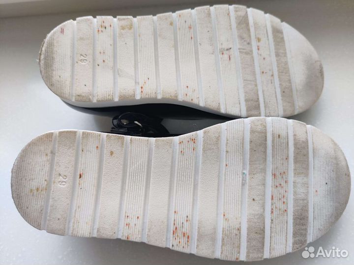 Лаковые черные туфли для девочки kenka 29 размер