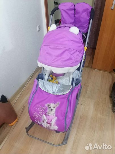 Санки коляска nika