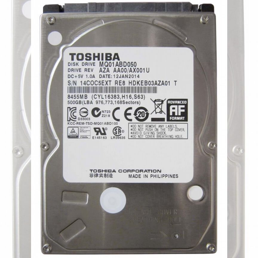 [HDKEB03AZA01] Жесткий Диск Toshiba 750gb 5400 Hdkeb03aza01