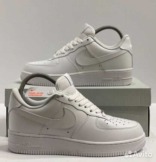 Кроссовки Nike Air force белые 4