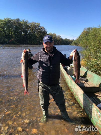 Таежная рыбалка на тайменя, река Бикин