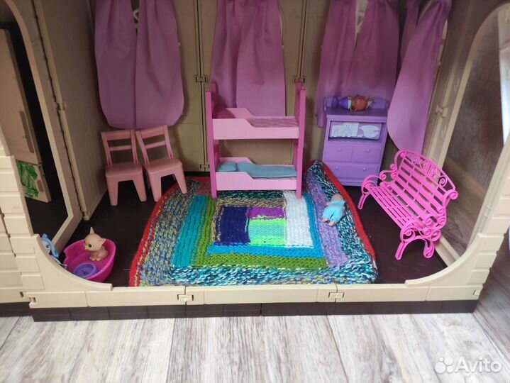 Кукольный домик для барби с мебелью