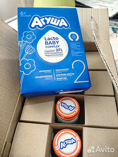 Фруктовое пюре агуша коробками