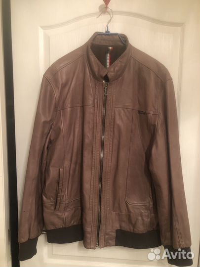 Кожаная куртка мужская 54 56