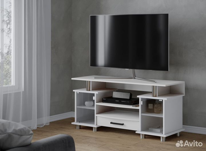 Тумба тв-003 (к2) со стеклом и ящиком