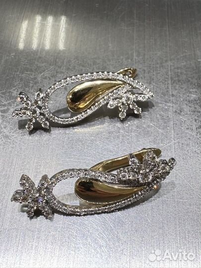 Золотые серьги 585 проба