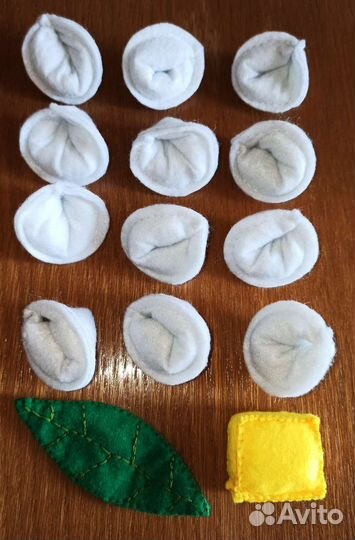 Пельмени, игрушечная еда из фетра