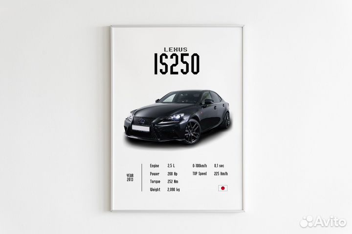 Постер с автомобилем