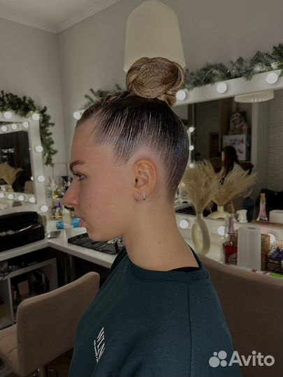 Прическа для художественной гимнастики