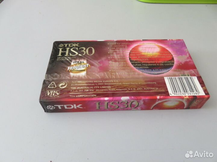 Видеокассеты новые VHS TDK HS30, Basf S-VHS SE180