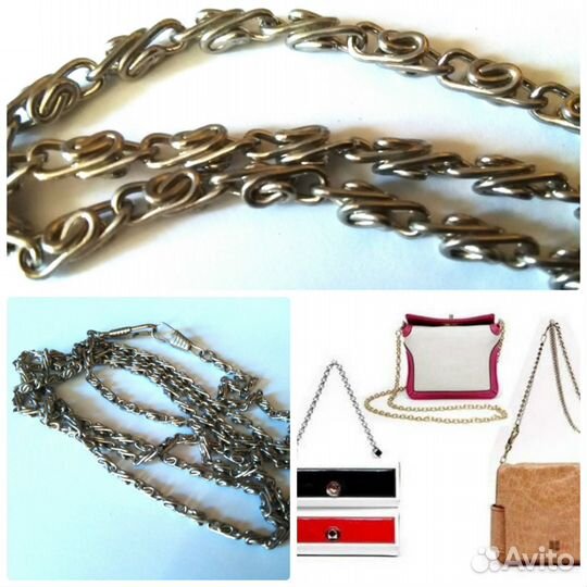 Ремешок-цепочка на сумочку с карабинами (застежкам