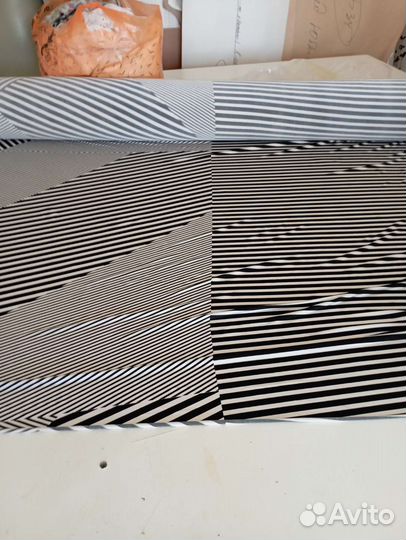 Резинка цветная и ткань пакетом