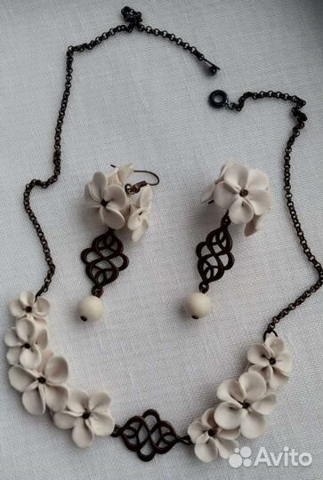 Комплект серьги, колье