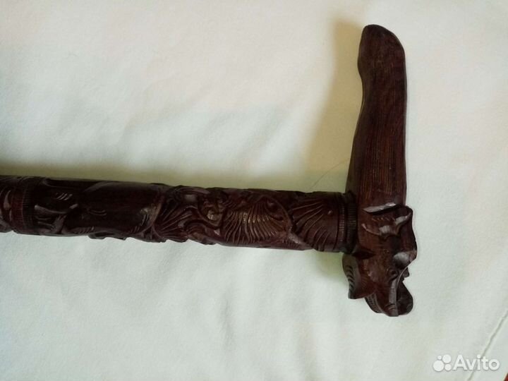 Трость резная для хоть бы из красного дерева