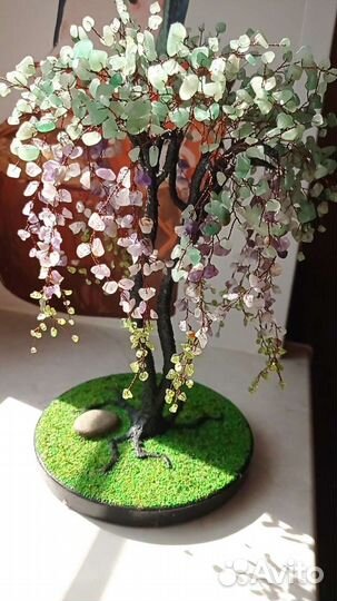 Дерево из Авантюрина, Аметиста, Хризолита