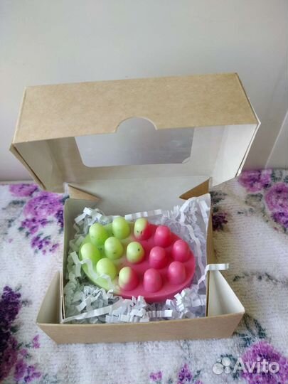 Массажное мыло-скраб в подарочной коробке