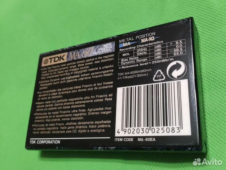 TDK MA 60 VS. viii type IV