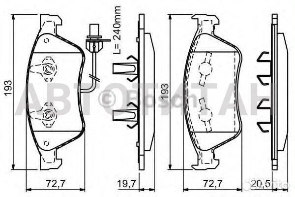 0 986 494 200 13.0460-7182.2 1056 02 колодки диско