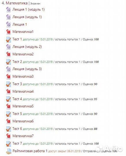 Тесты Витте муив Рейтинговые работы
