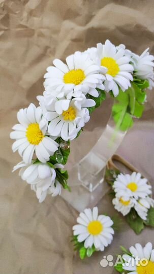 Ободок ромашки / заколки ромашки