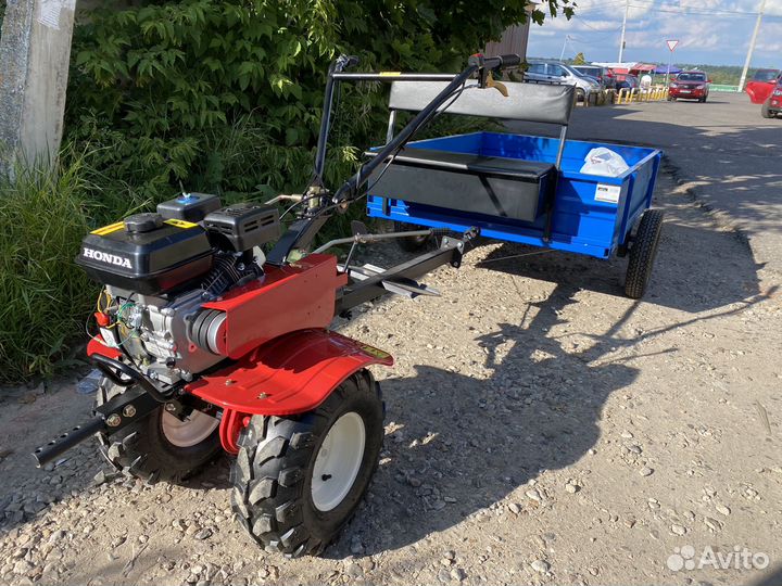 Мотоблок бенз Honda(Taiwan) +Телега 500(2х мест)