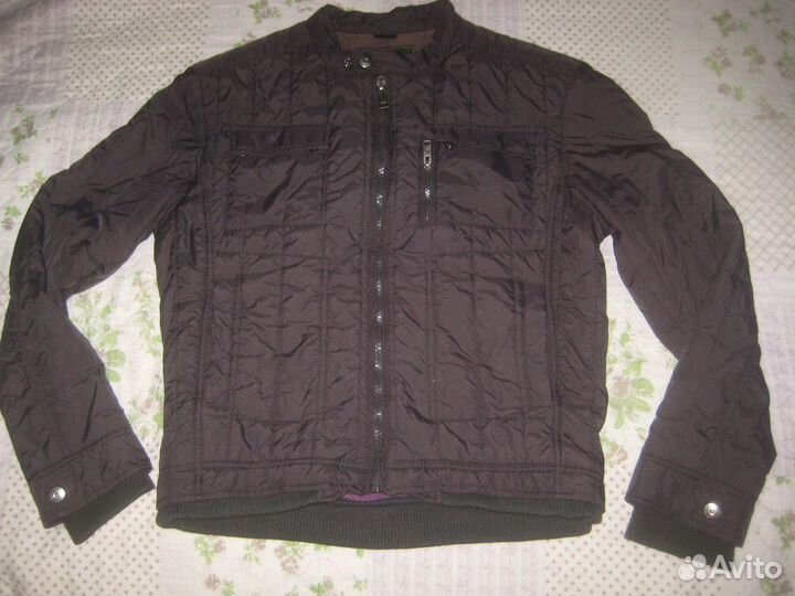 Шикарная д/с куртка Zara, нейлон+хлопок р. 48/182