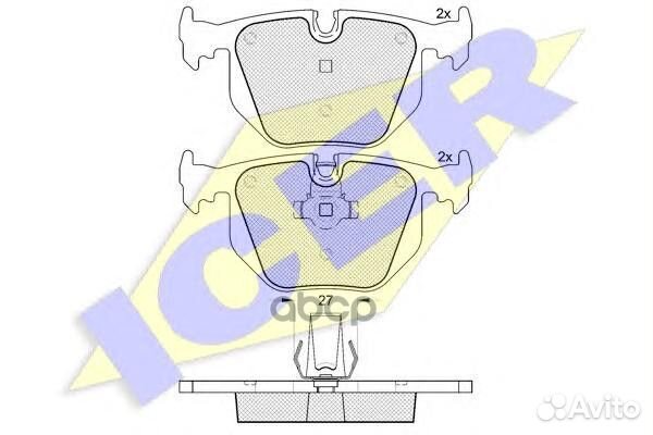 181549 колодки дисковые задние BMW E38 2.8/4