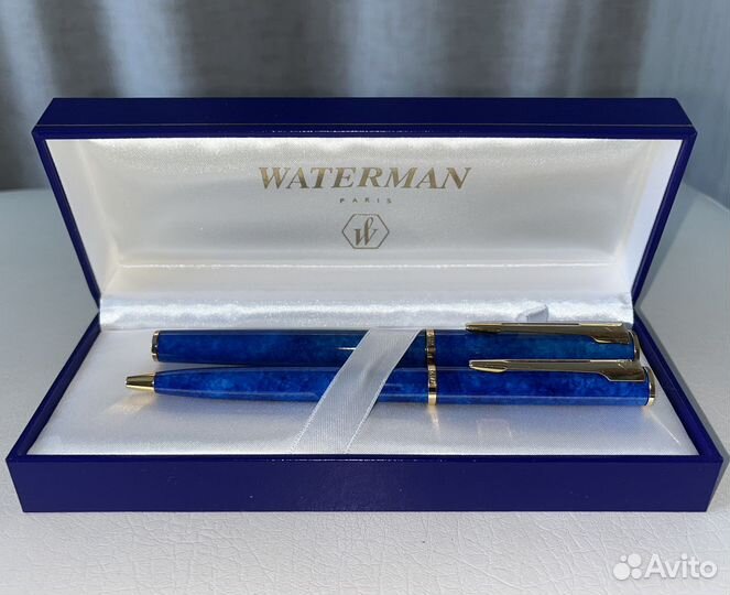 Ручки Waterman Paris Blue Marble 2 шт оригинальные