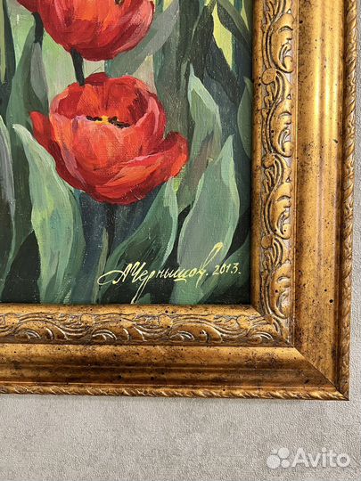 Картина Чернышов А.Я «Тюльпаны» 2013 г 70*55 см