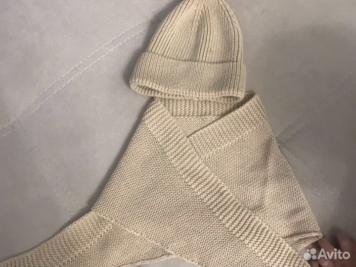 Шапка с косынкой вязанные Zipkids