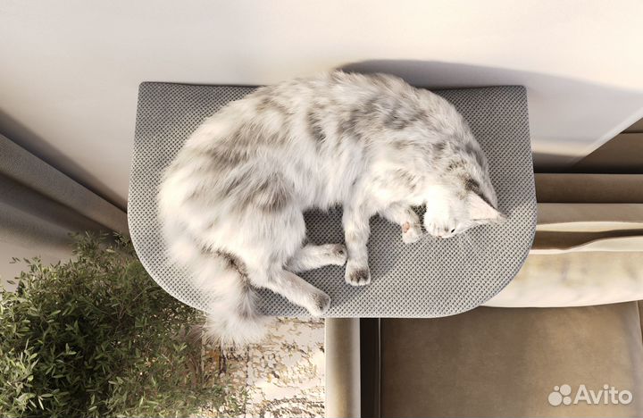 Настенная парящая полка лежанка для кошек