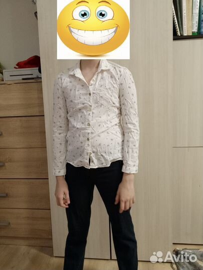 Блузка в мелкий рисунок 140-146