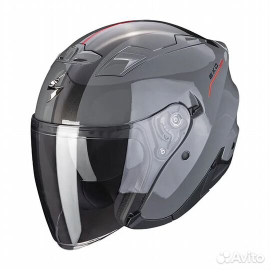 Scorpion EXO-230 SR open face helmet Grey / Red Ce