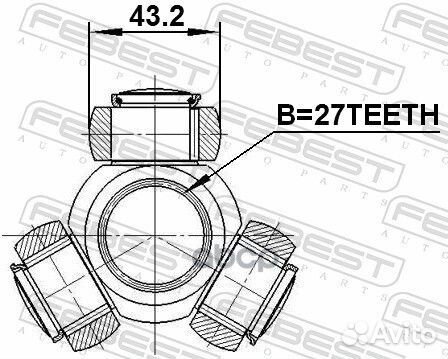 Трипоид 27x43.2 0116-MCV30 Febest