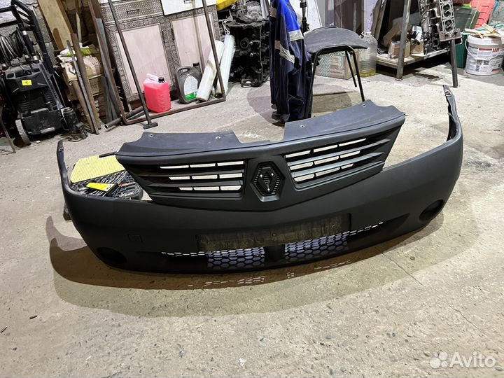 Бампер передний renault logan 1