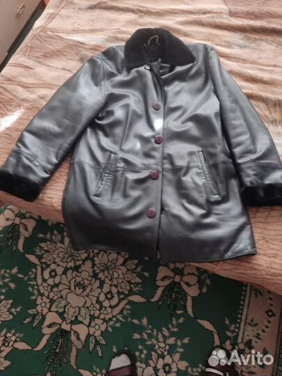 Кожаная куртка мужская 52 54
