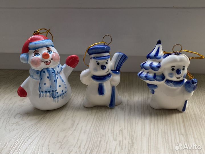 Елочные игрушки фарфор