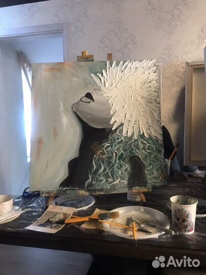 Картина affresco Машина патина