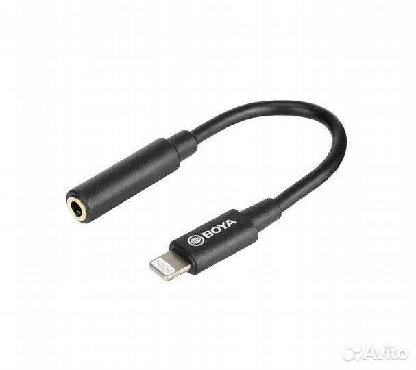 Переходник Boya BY-K3 3,5 мм с trrs (Мама) на Ligh