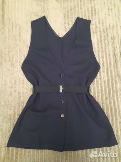 Жилет школьный синий 158-164 для девочки