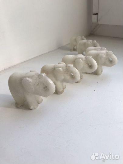 Набор 7 слоников. Камень