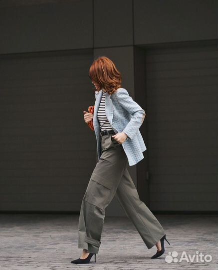 Широкие брюки карго H&M