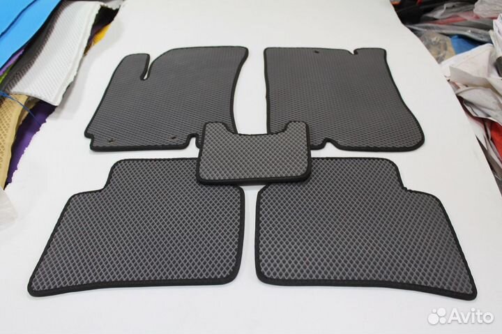 Коврики EVA рио солярис черные до 17 г.в