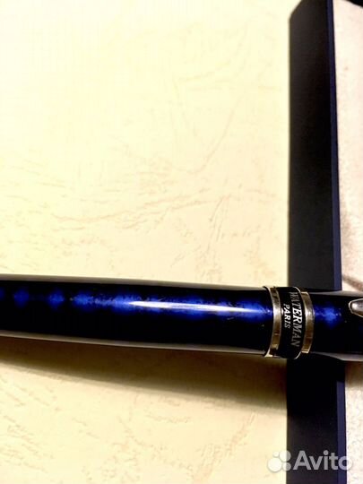 Ручка-роллер Waterman Expert2 blue, футляры blue